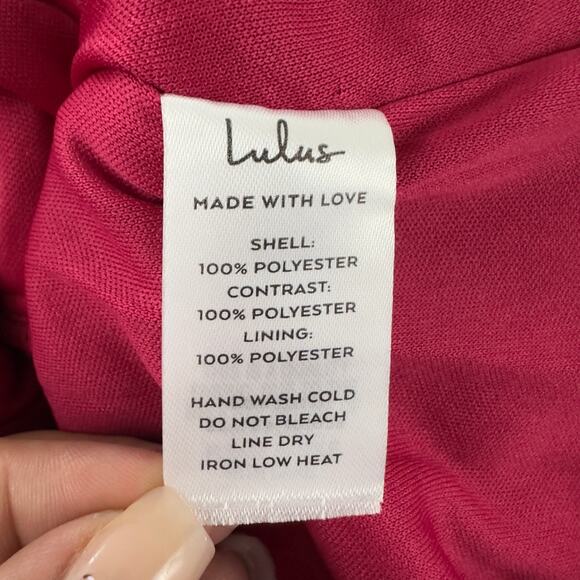 Lulus 'Below‎ The Stars' Red wine Women’s Sequin Asymmetrical Dress Size Small - Picture 8 of 16